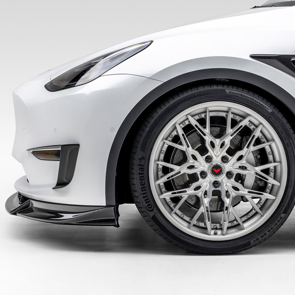Vorsteiner Aero Add On Bumper Flares Carbon Fiber 2x2 Glossy Fits Tesla Model Y