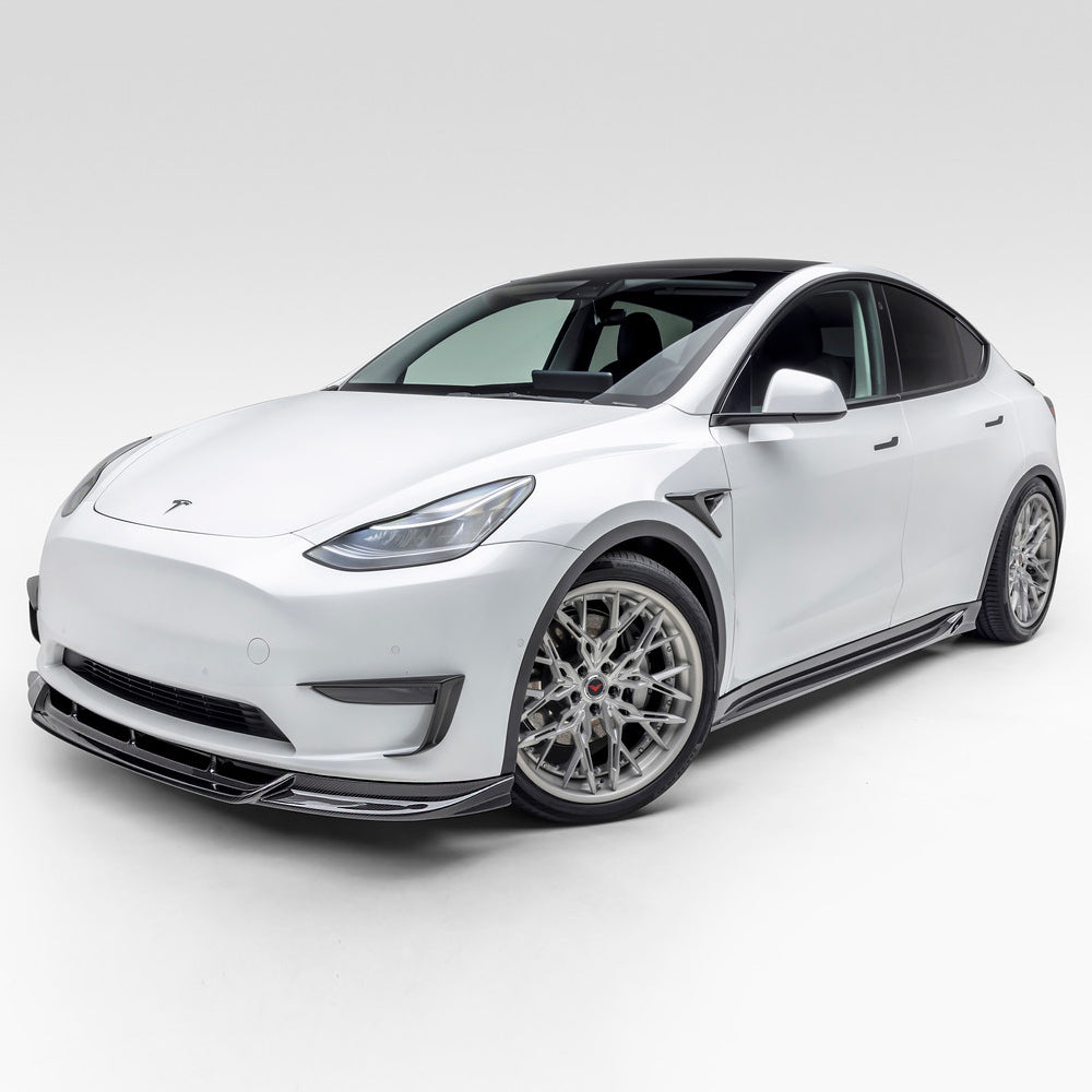 Vorsteiner Aero Front Spoiler Carbon Fiber 2x2 Glossy Fits Tesla Model Y