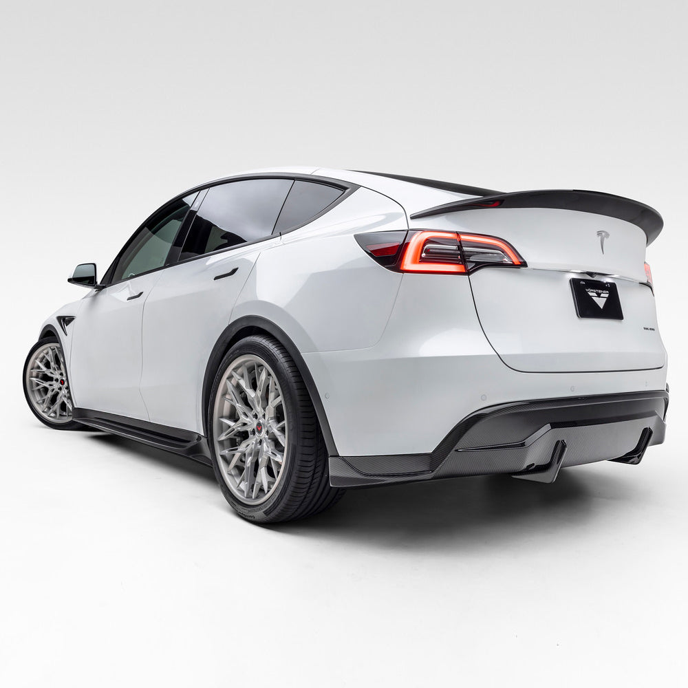 Vorsteiner Aero Decklid Spoiler Carbon Fiber 2x2 Glossy Fits Tesla Model Y