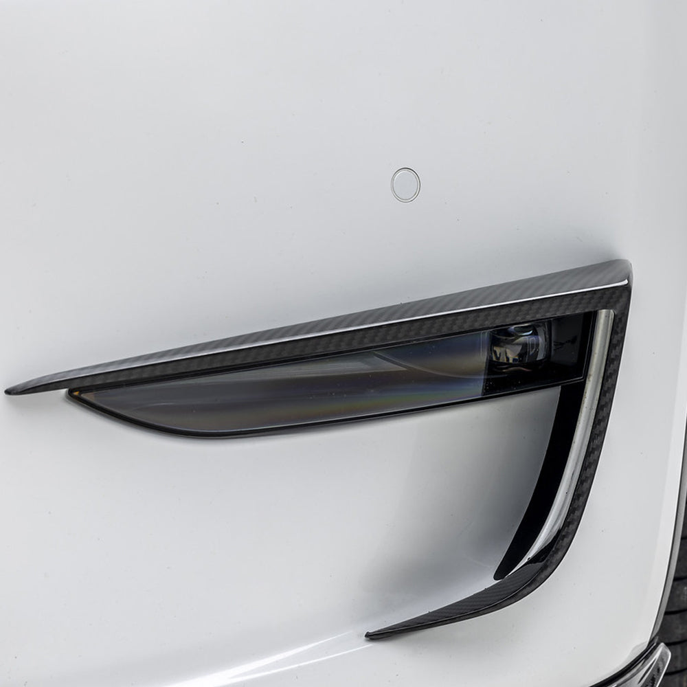 Vorsteiner Aero Add On Bumper Flares Carbon Fiber 2x2 Glossy Fits Tesla Model Y