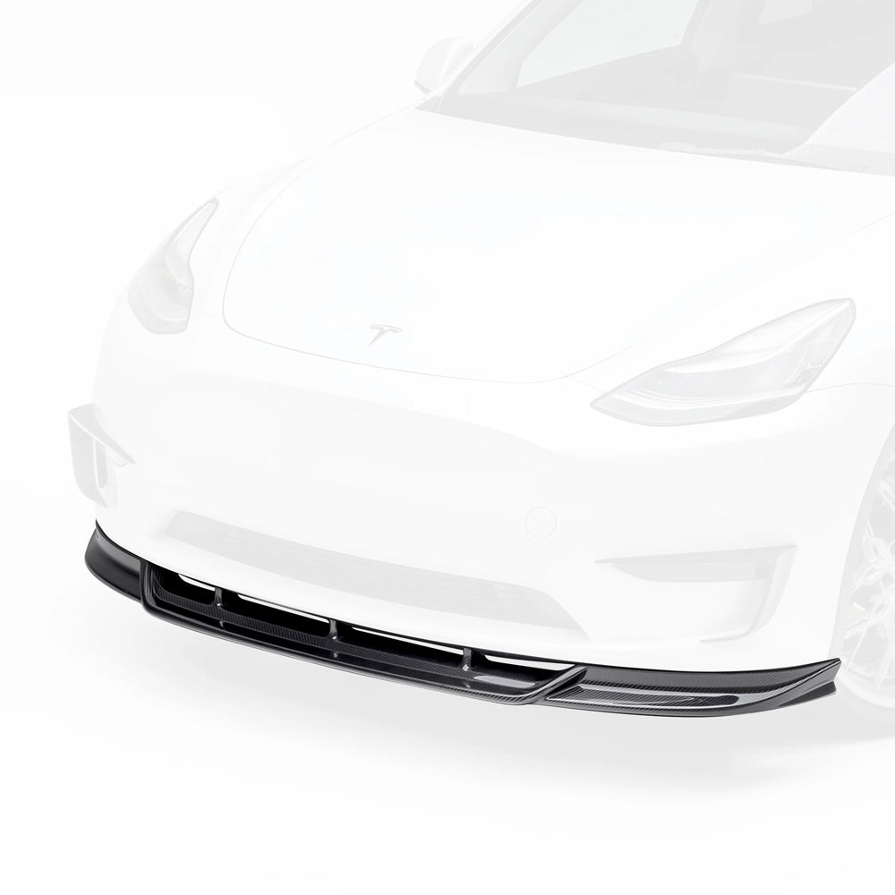 Vorsteiner Aero Front Spoiler Carbon Fiber 2x2 Glossy Fits Tesla Model Y