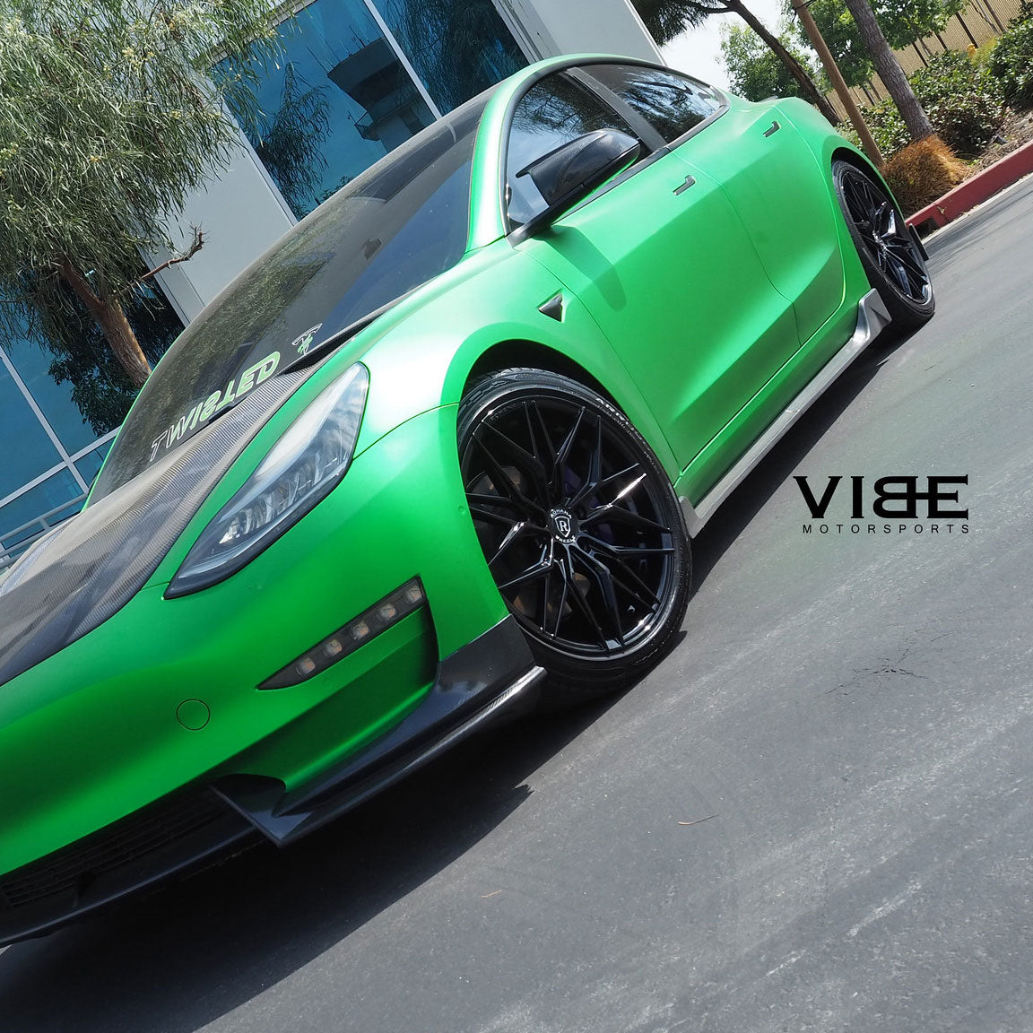19" Rohana RFX17 Black Forged Concave Wheels Rims Fits Tesla Model 3