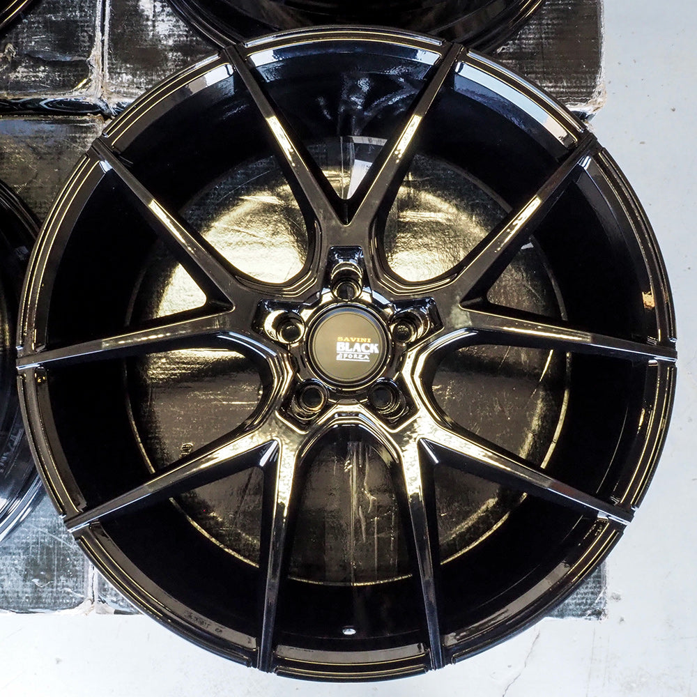 21" SAVINI BM14 GLOSS BLACK CONCAVE WHEELS RIMS FITS DODGE CHALLENGER CHARGER