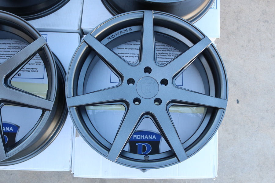 19" ROHANA RC7 GRAPHITE CONCAVE WHEELS RIMS FITS LEXUS IS250 IS350