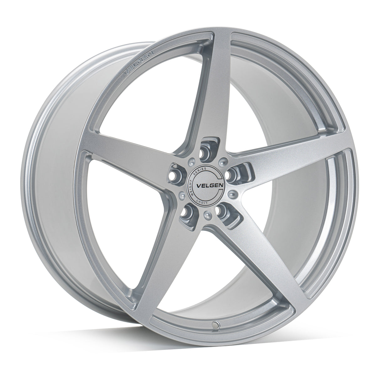 20" Velgen Classic5 Gloss Silver Concave Wheels Rims Fits Ford Mustang