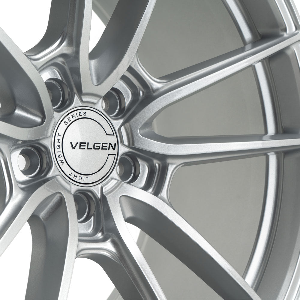 19" Velgen VF5 Gloss Silver 19x10 19x11 Concave Wheels Rims Fits Ford Mustang GT