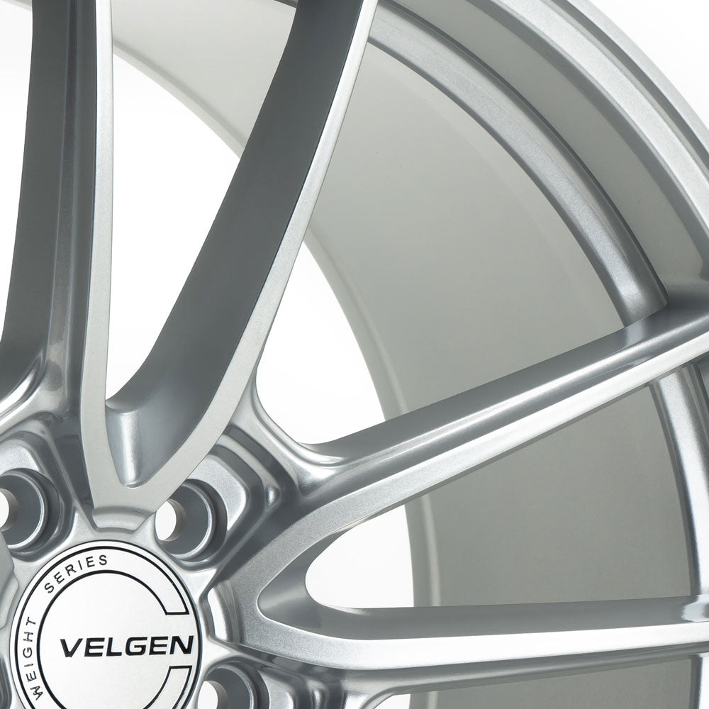 19" Velgen VF5 Gloss Silver 19x10 19x11 Concave Wheels Rims Fits Ford Mustang GT