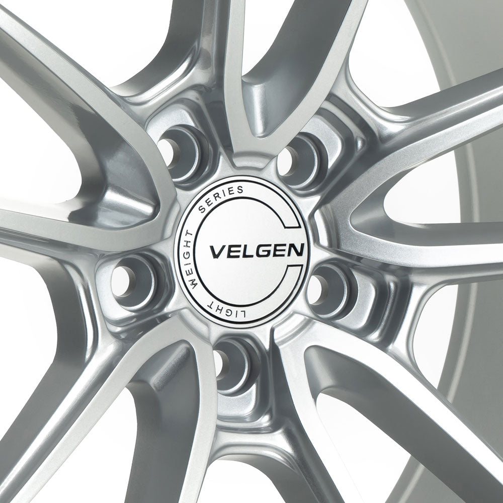 19" Velgen VF5 Gloss Silver 19x10 19x11 Concave Wheels Rims Fits Ford Mustang GT