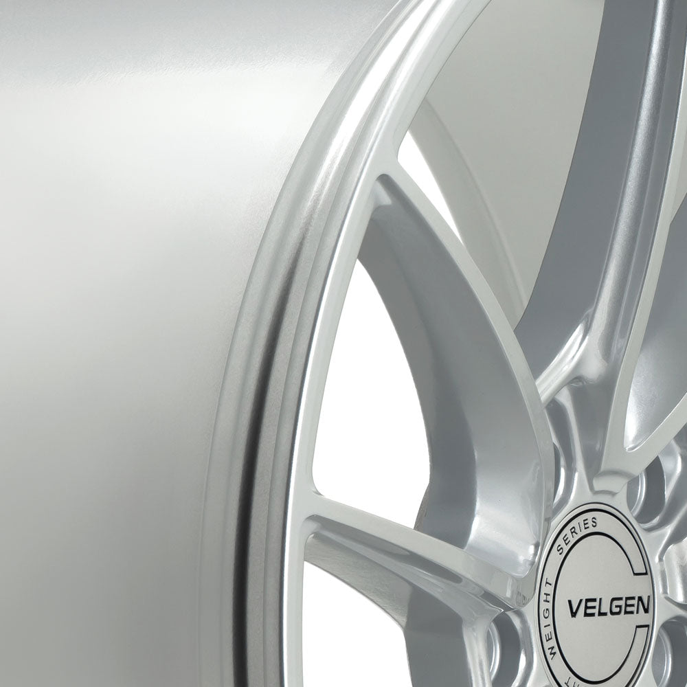 19" Velgen VF5 Gloss Silver 19x10 19x11 Concave Wheels Rims Fits Ford Mustang GT