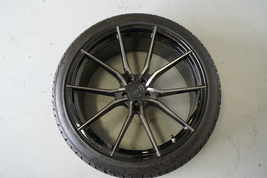 22" VERTINI RF1.2 BLACK FLOW FORM CONCAVE WHEELS RIMS FITS JAGUAR F-PACE