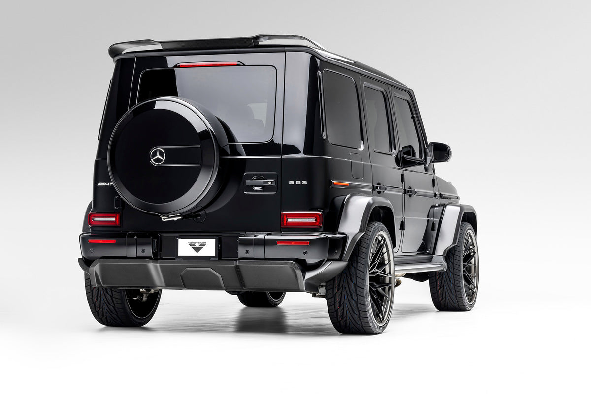 Vorsteiner Aero Rear Diffuser Glossy Carbon Fiber PP 2x2 Fits Mercedes G63 AMG