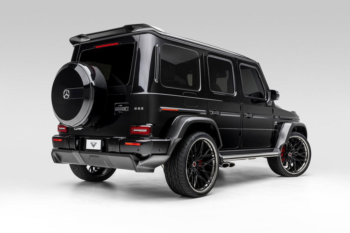 Vorsteiner Aero Rear Diffuser Glossy Carbon Fiber PP 2x2 Fits Mercedes G63 AMG