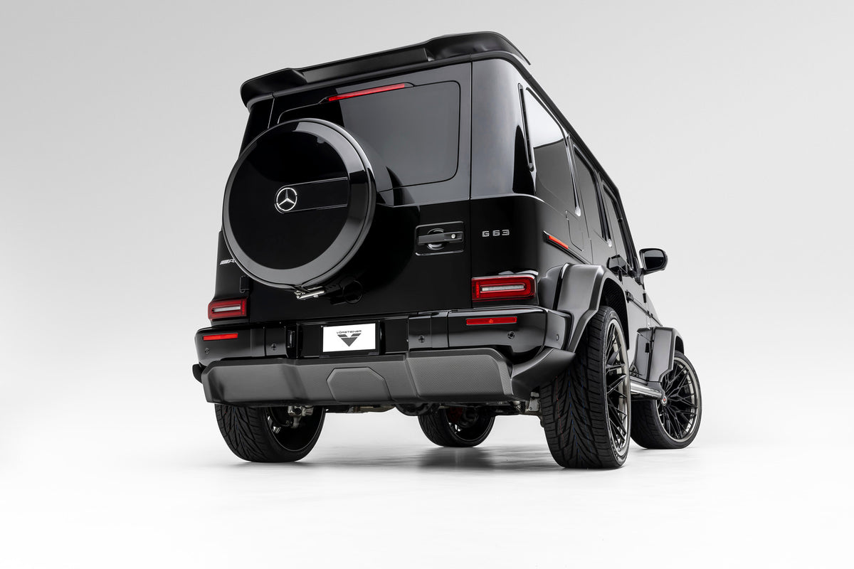Vorsteiner Aero Rear Diffuser Glossy Carbon Fiber PP 2x2 Fits Mercedes G63 AMG