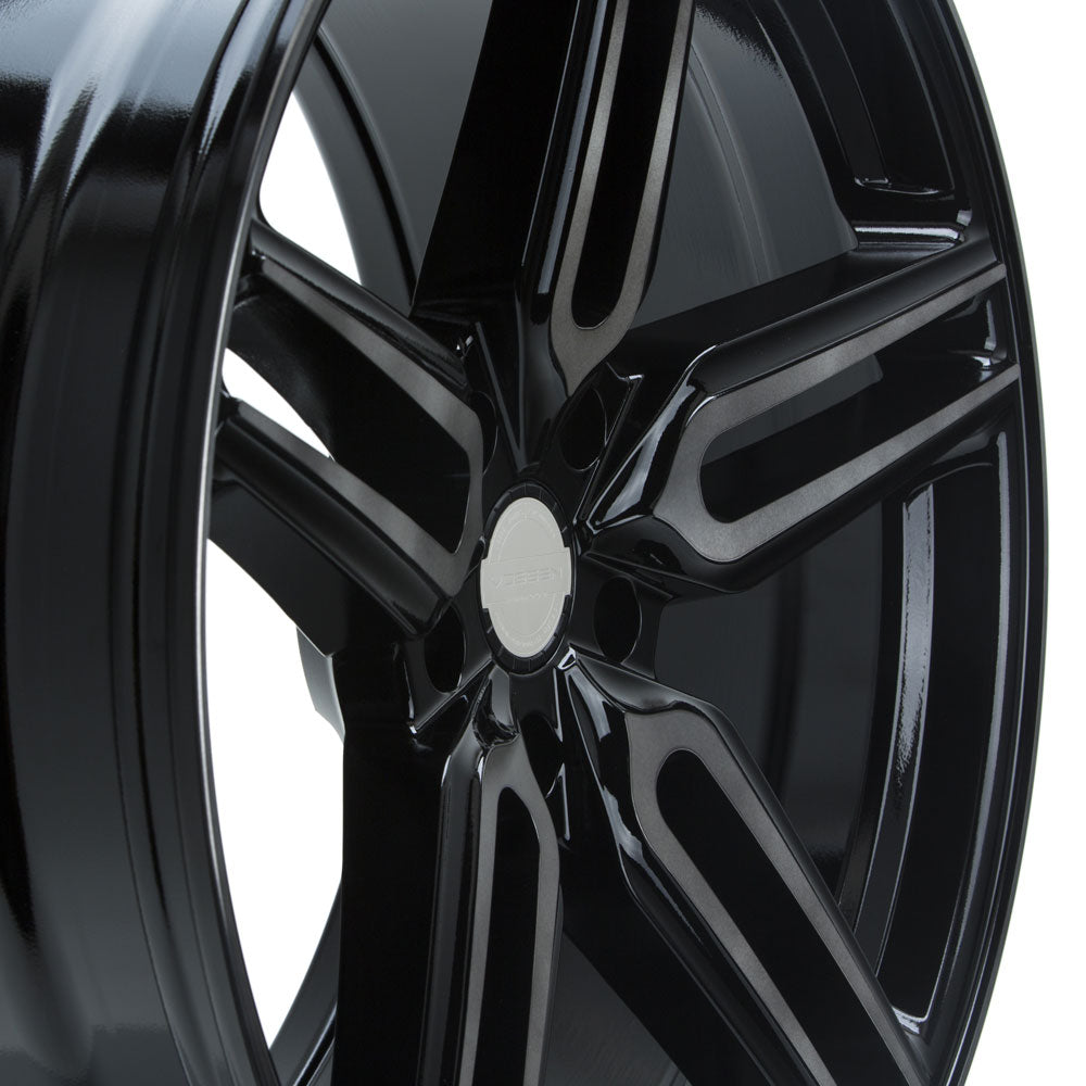 22" Vossen HF1 Black 22x9 22x10.5 1266 Concave Wheels Rims Fits Infiniti FX35 FX