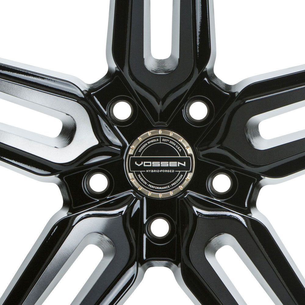 20" Vossen HF1 Black 20x8.5 20x8.5 1033 Concave Wheels Rims Fits GMC Savana 2500