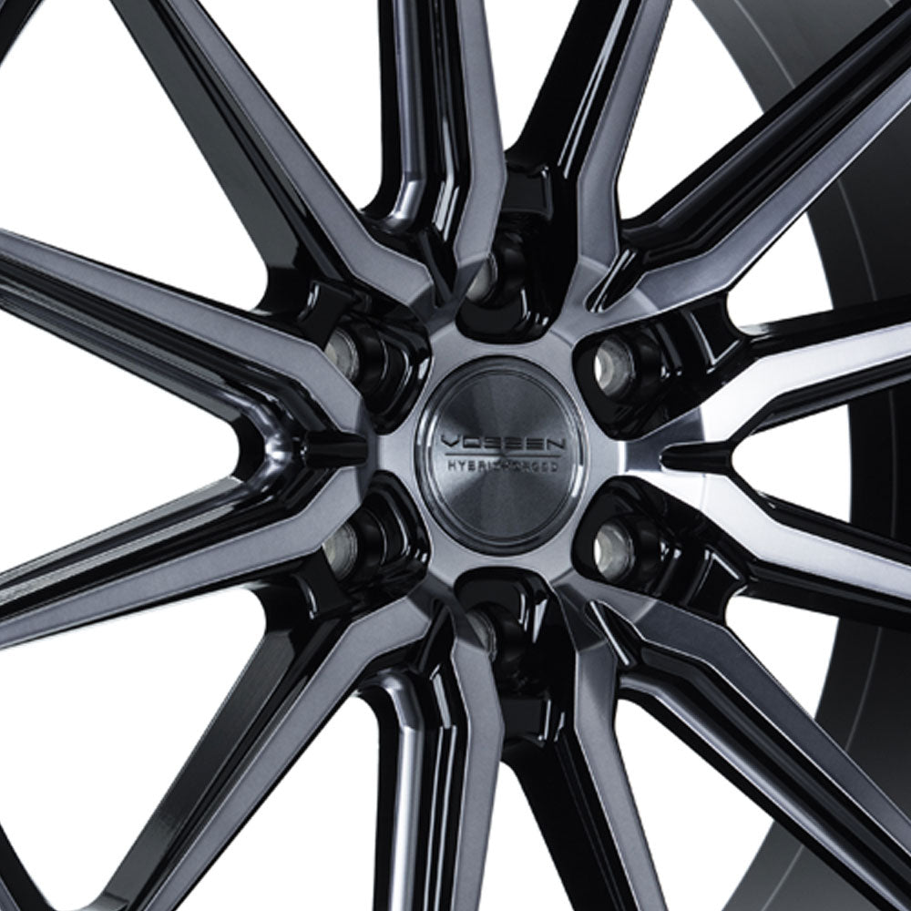 20" Vossen HF6-1 Tinted Gloss Black 20x9.5 Concave Wheels Rims Fits GMC Sierra