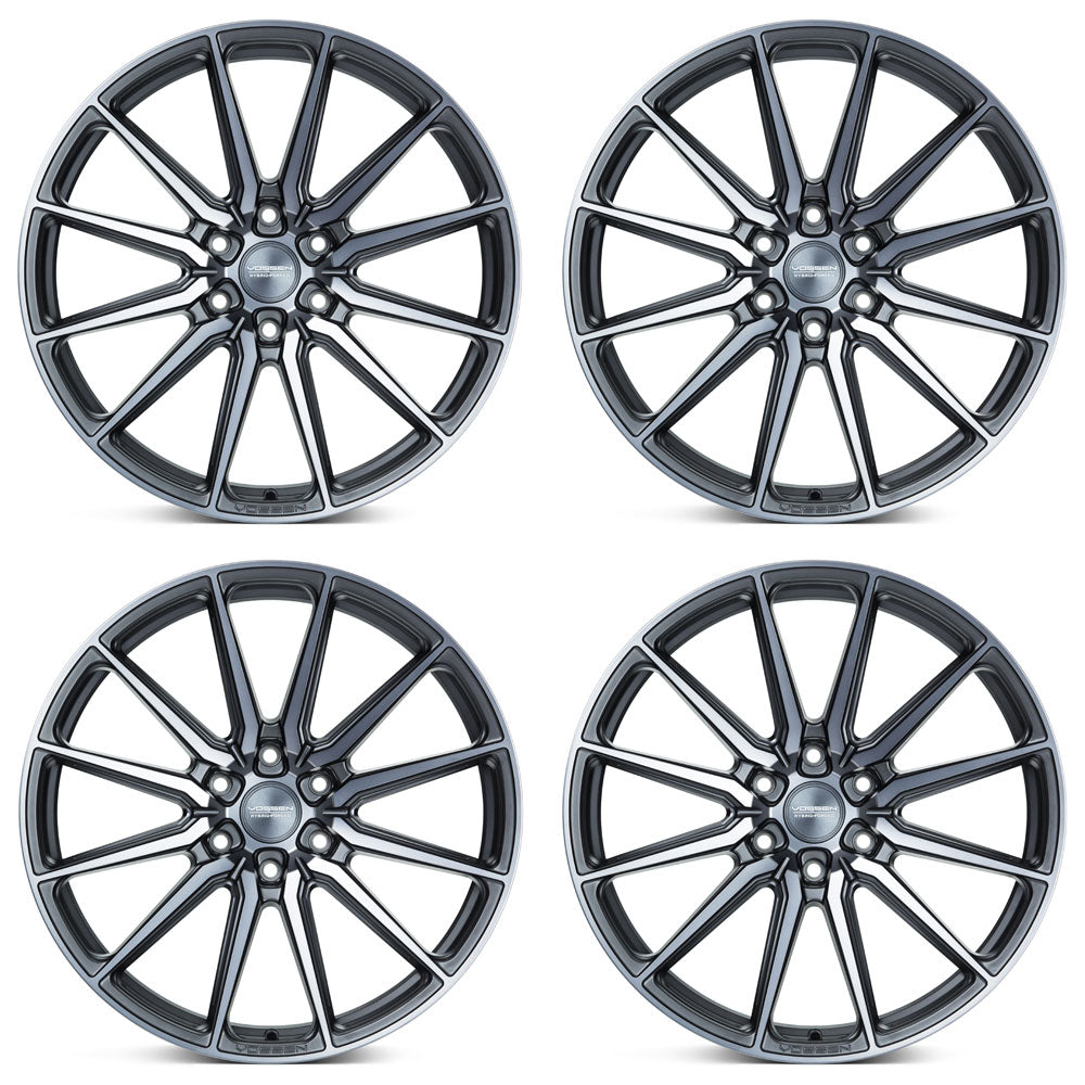 20" Vossen HF6-1 Tinted Matte Gunmetal 20x9.5 Wheels Fits Chevrolet Suburban