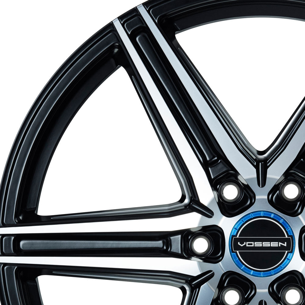 20" Vossen HF6-2 Brushed Matte Black 20x9.5 Concave Wheels Rims Fits GMC Sierra