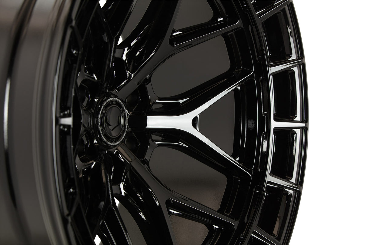 22" Vossen HFX1 Gloss Black 22x12 Concave Wheels Rims Fits Ford F150 2021 and Up