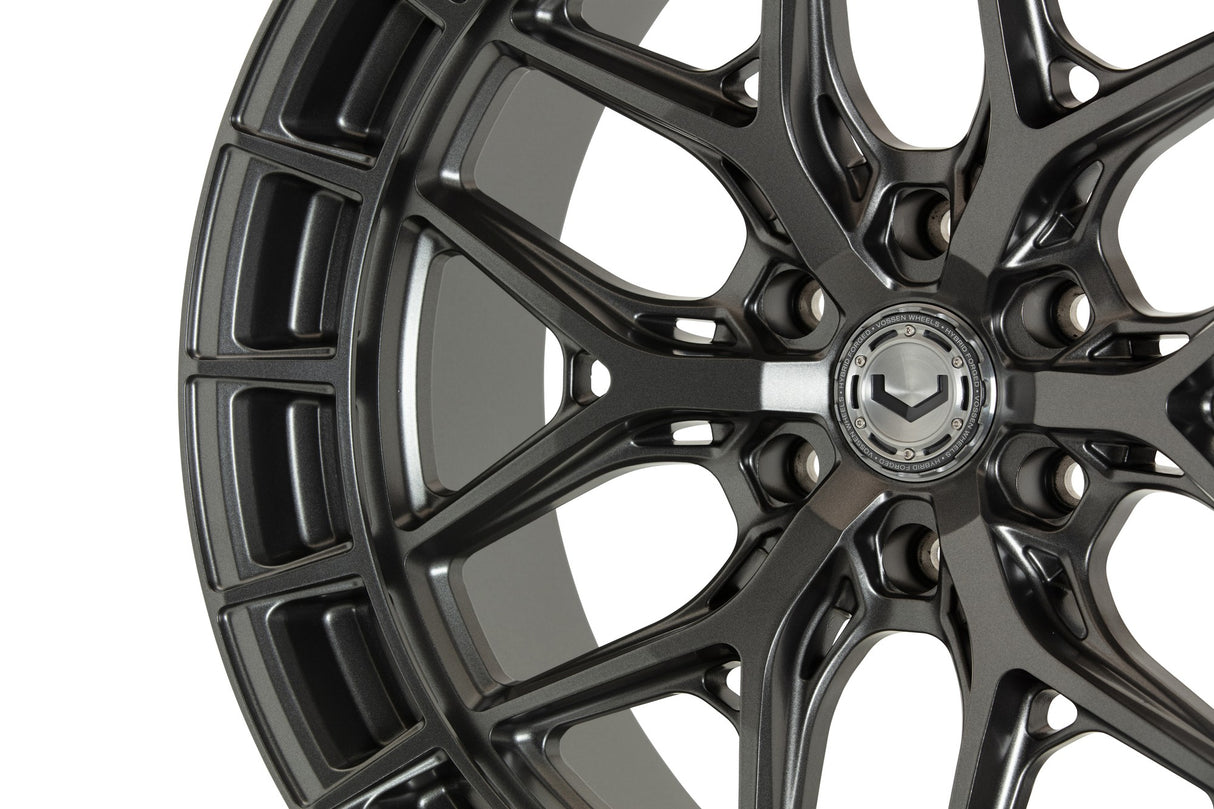 20" Vossen HFX1 Matte Gunmetal 20x9.5 Wheels Fits Chevrolet Silverado 1500
