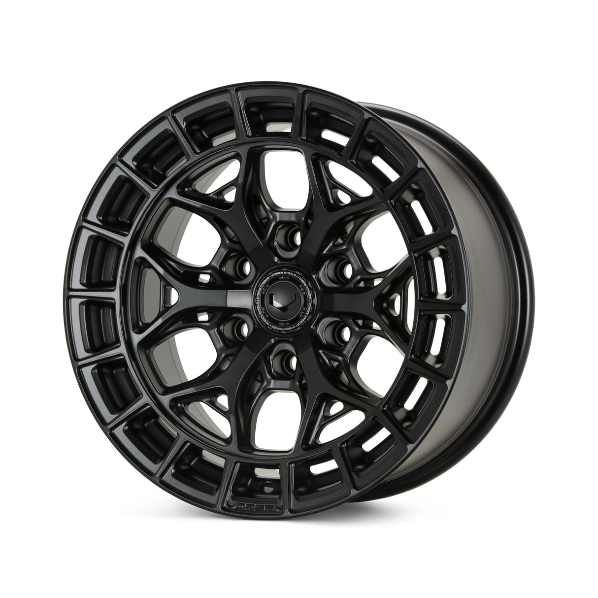 17" Vossen HFX1 Satin Black 17x9 Concave Wheels Rims Fits Lexus GX460