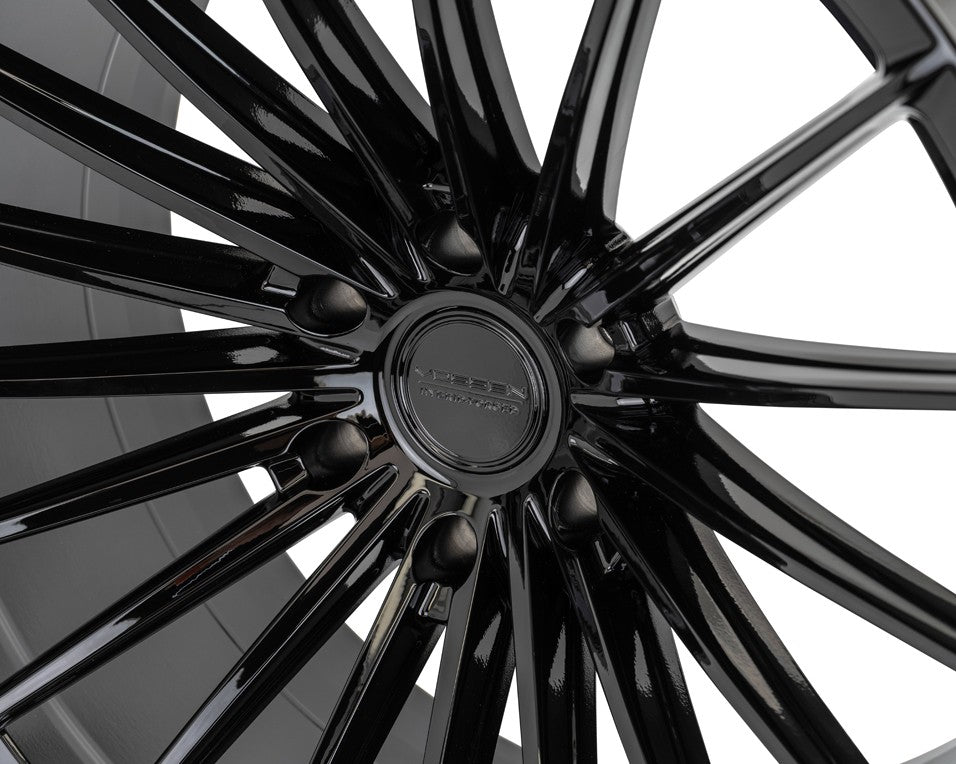 22" Vossen HFX4 Gloss Black 22x12 Concave Wheels Rims Fits Ford F150 2021 and Up