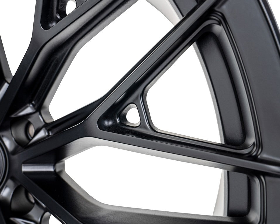 17" Vossen HFX6 Satin Black 17x9 Concave Wheels Rims Fits Ford F150 2021 and Up