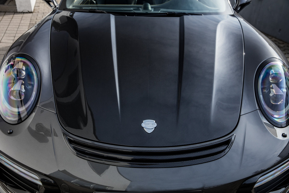TECHART carbon aero hood on Porsche 911 991