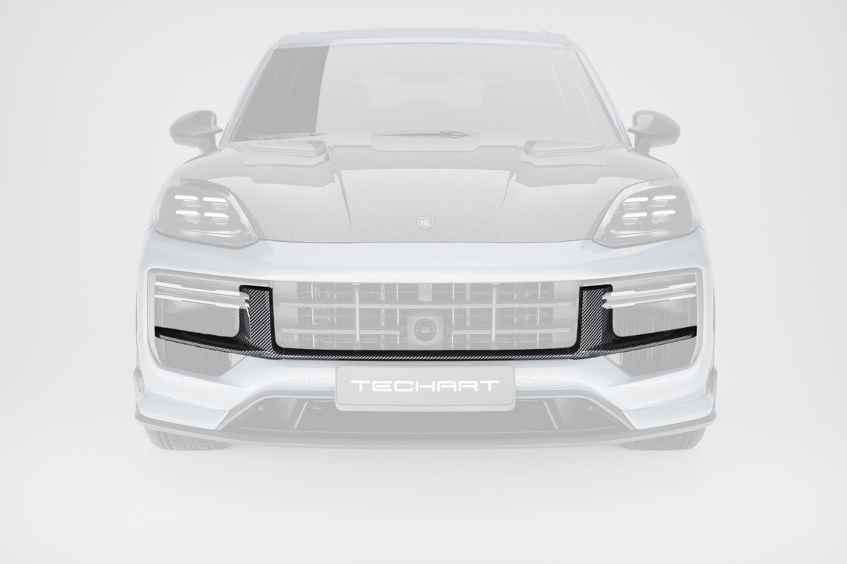 TECHART carbon front grille on Porsche Cayenne E3.2