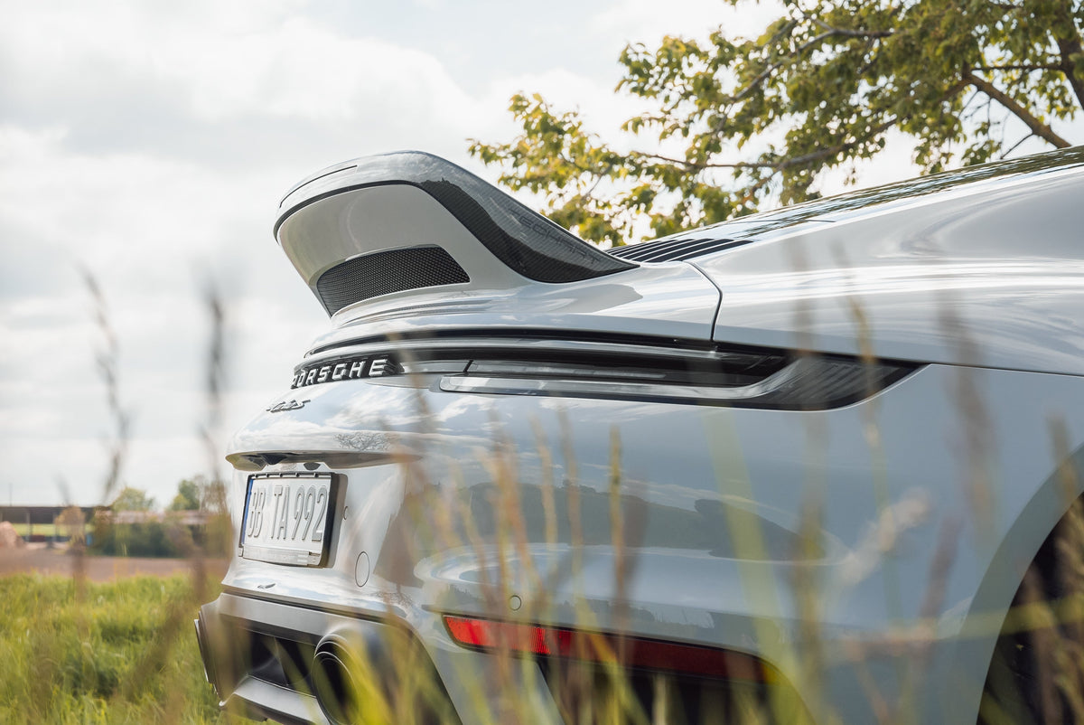 TECHART Rear Spoiler III ducktail on Porsche 911 Turbo 992