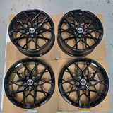 20" HRE FF10 Liquid Black 20x9 Forged Concave Wheels Rims Fits Audi Mercedes
