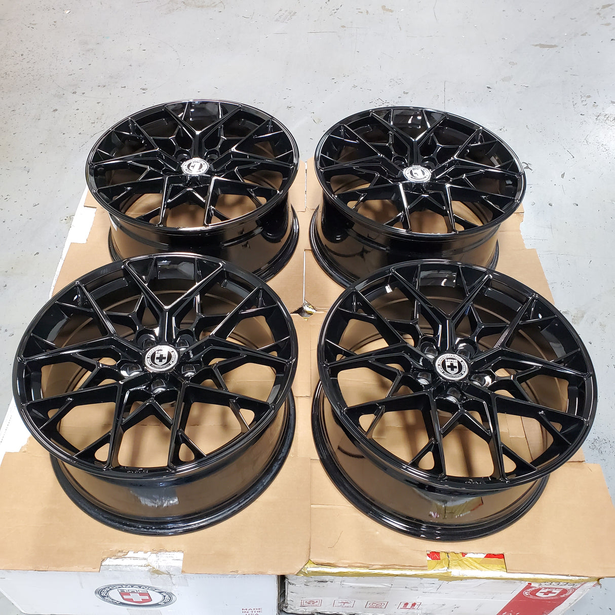 20" HRE FF10 Liquid Black 20x9 Forged Concave Wheels Rims Fits Audi Mercedes