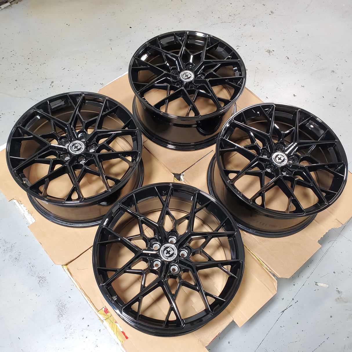 20" HRE FF10 Liquid Black 20x9 Forged Concave Wheels Rims Fits Audi Mercedes