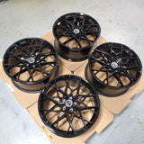 20" HRE FF10 Liquid Black 20x9 Forged Concave Wheels Rims Fits Audi Mercedes
