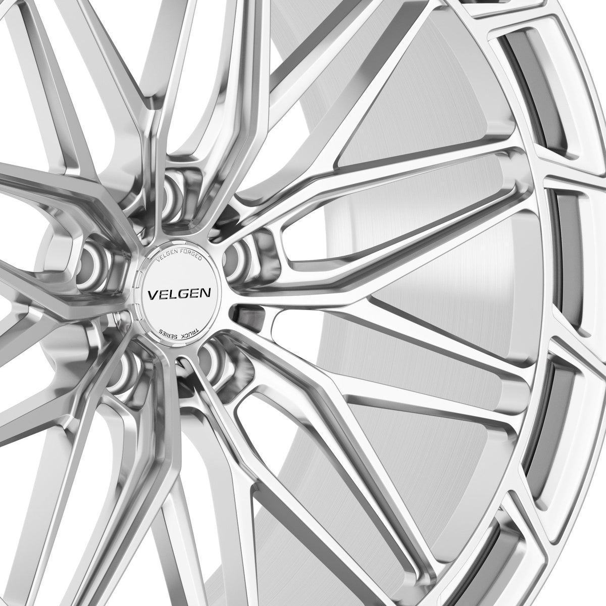 Velgen Forged VFHX-01AD Brushed Clear 22x10 wheel - side profile