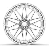 Velgen Forged VFHX-01AD Brushed Clear 22x10 wheel - angle view