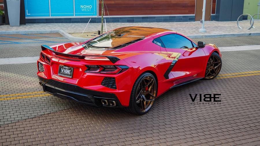 Chevrolet C8 Corvette on AG Luxury AGL53 forged wheels, 20x9 Front, 21x12 Rear in brushed antique bronze, polished pockets & lip - Vibe Motorsports build, photo 10