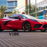 Chevrolet C8 Corvette on AG Luxury AGL53 forged wheels, 20x9 Front, 21x12 Rear in brushed antique bronze, polished pockets & lip - Vibe Motorsports build