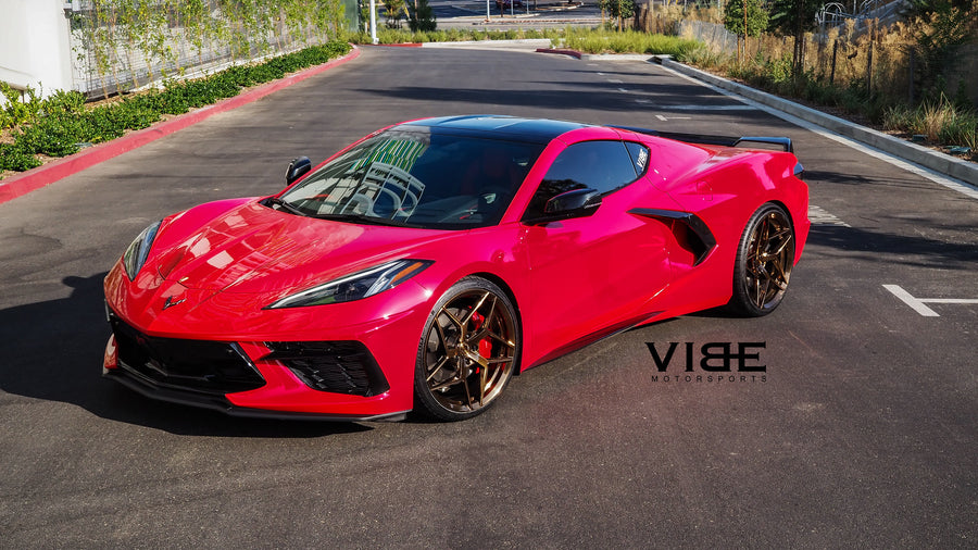 Chevrolet C8 Corvette on AG Luxury AGL53 forged wheels, 20x9 Front, 21x12 Rear in brushed antique bronze, polished pockets & lip - Vibe Motorsports build, photo 9