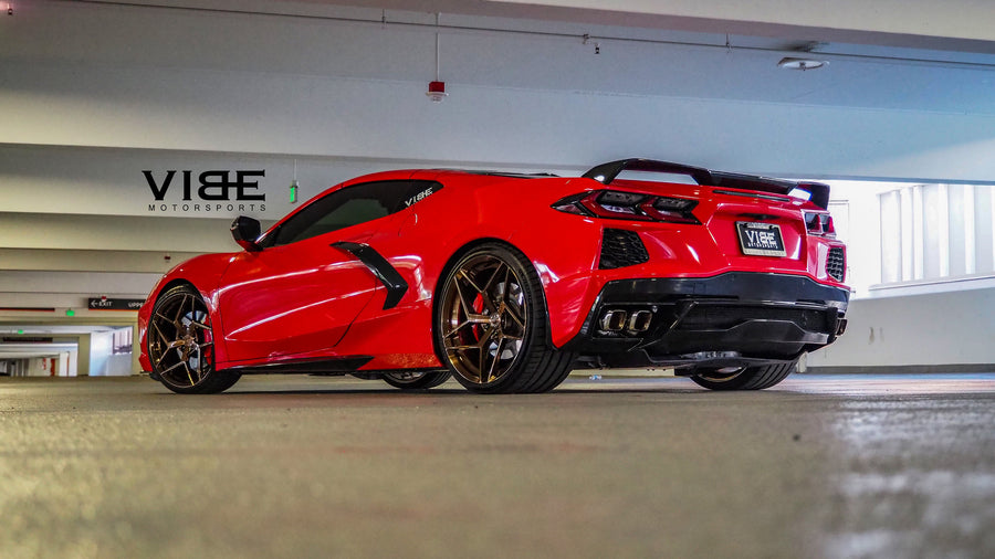 Chevrolet C8 Corvette on AG Luxury AGL53 forged wheels, 20x9 Front, 21x12 Rear in brushed antique bronze, polished pockets & lip - Vibe Motorsports build, photo 6