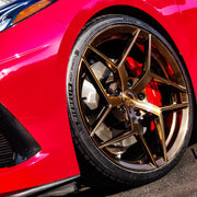 Chevrolet C8 Corvette on AG Luxury AGL53 forged wheels, 20x9 Front, 21x12 Rear in brushed antique bronze, polished pockets & lip - Vibe Motorsports build, photo 4