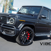 Mercedes-AMG G63 on AG Luxury AGL57 forged wheels, 23x10.5 in gloss black - Vibe Motorsports build, photo 2