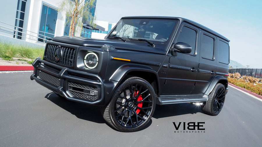 Mercedes-AMG G63 on AG Luxury AGL57 forged wheels, 23x10.5 in gloss black - Vibe Motorsports build, photo 2