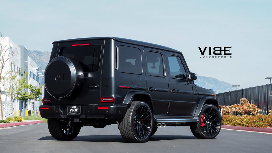 Mercedes-AMG G63 on AG Luxury AGL57 forged wheels, 23x10.5 in gloss black - Vibe Motorsports build, photo 6