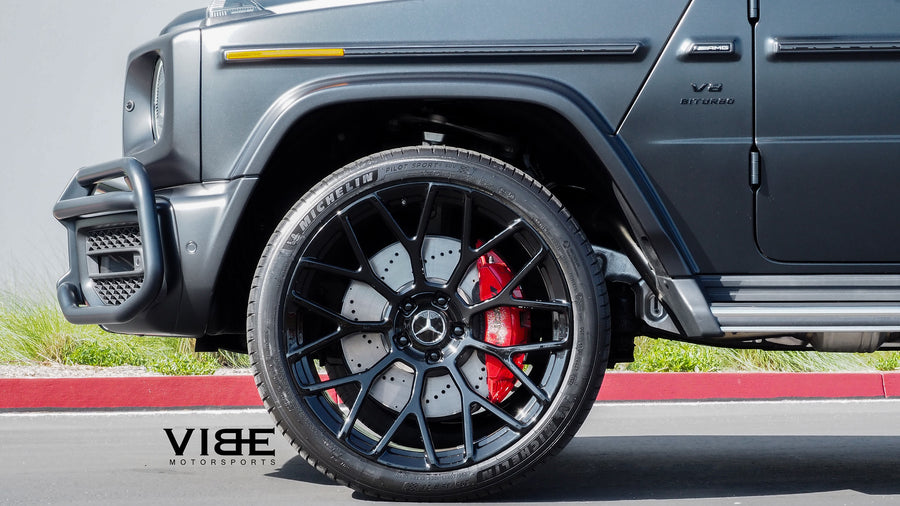 Mercedes-AMG G63 on AG Luxury AGL57 forged wheels, 23x10.5 in gloss black - Vibe Motorsports build, photo 3