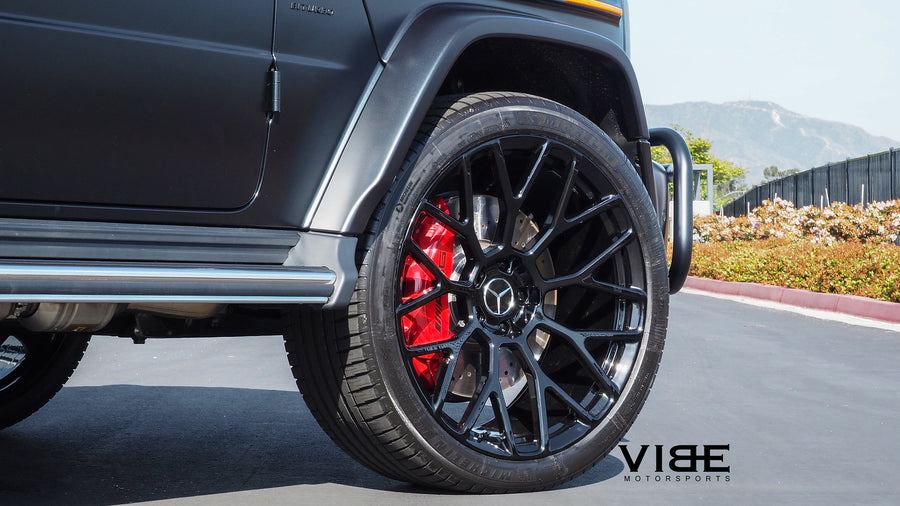 Mercedes-AMG G63 on AG Luxury AGL57 forged wheels, 23x10.5 in gloss black - Vibe Motorsports build, photo 4