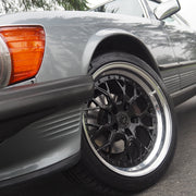 Mercedes-Benz 560SL on AG Luxury AGL43 forged wheels, 18x8.5 Front, 18x9.5 Rear in gloss black center, high polished lip (3-piece standard profile) - Vibe Motorsports build, photo 5