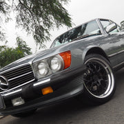 Mercedes-Benz 560SL on AG Luxury AGL43 forged wheels, 18x8.5 Front, 18x9.5 Rear in gloss black center, high polished lip (3-piece standard profile) - Vibe Motorsports build, photo 2