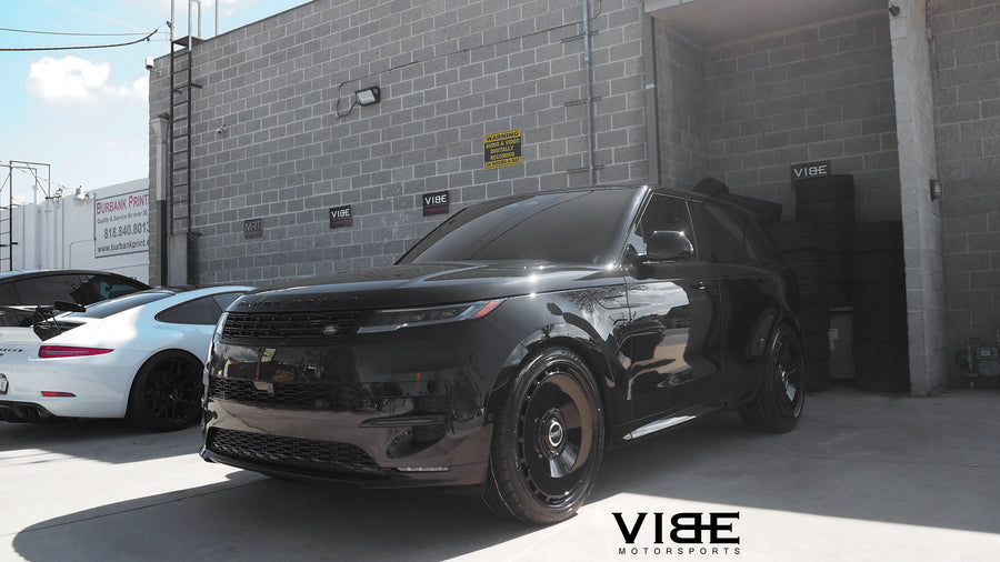 Range Rover Sport on AG Luxury AGL78 forged wheels, 24x10 in gloss black - Vibe Motorsports build