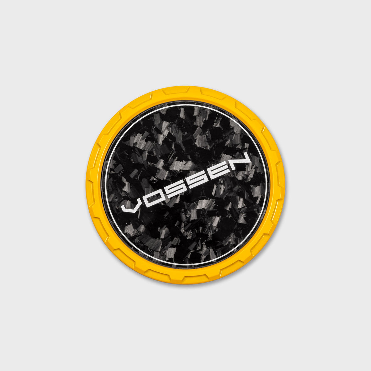Vossen Classic Carbon Billet Sport center cap Canary Yellow / Forged Carbon Insert – view 1